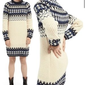 SCOTCH & SODA Fair Isle Sweater Dress